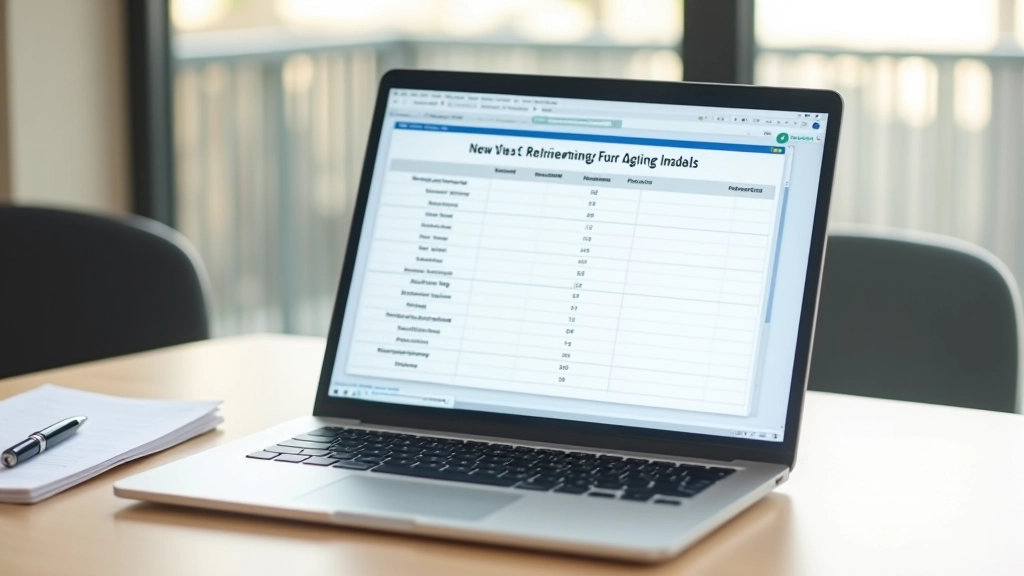 Obrazovka počítače ukazuje tabulku s čísly a grafy ohledně důchodu