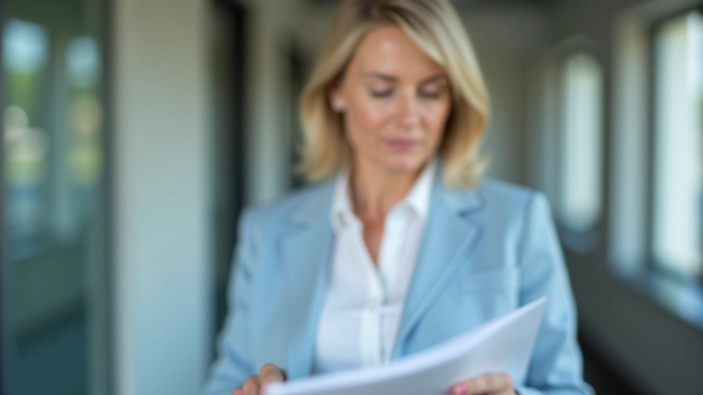 Žena čte důchodové dokumenty a plánuje si předčasný odchod do důchodu